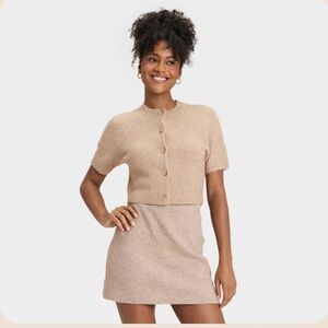 Tan Cardigan Sweater Universal Thread NEW Small